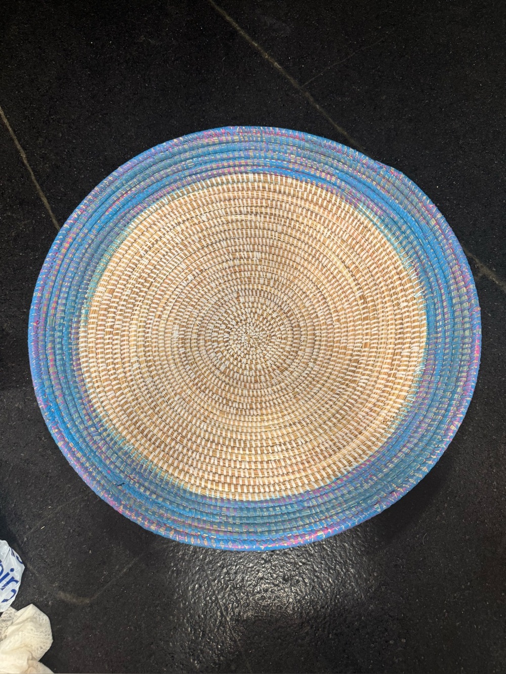 Beautiful large 18.5-inch handwoven  basket, wall hanging